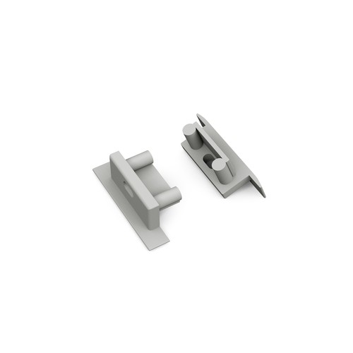 1 stuk Eindstuk BEGTIN12 GEN2 SQ - Met gat, grijs