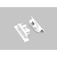 1 stuk Eindstuk GROOVE10 GEN2 SQ - Met gat, wit
