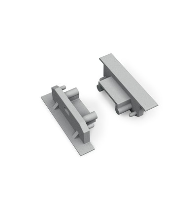 1 stuk Eindstuk GROOVE14 GEN2 SQ - Met gat, zilverkleurig