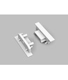 1 stuk Eindkap GROOVE14 GEN2 SQ - Met gat, wit