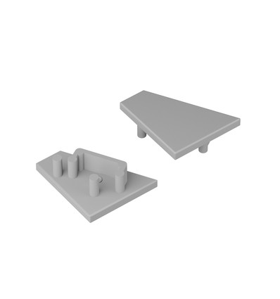 1 stuk Eindstuk CORNER12.V2 - Grijs