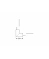 Profielverbinder LINEA20 270GR - op / neer, geanodiseerd