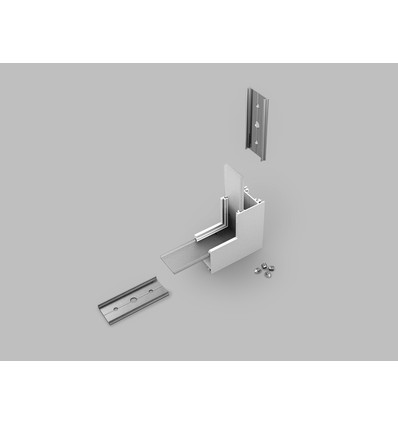 Profielverbinder LINEA20 90GR - op / neer, wit gelakt