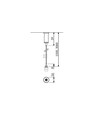 1,5 m draadophanging large, chroom