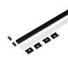2m set BEGTON12 + J SLIDE - Zwart geanodiseerd