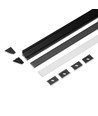 2m set CORNER12.V2 + F CLICK - Zwart geanodiseerd
