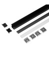 2m set LINEA-IN20 + F CLICK - Zwart geanodiseerd