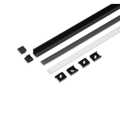 2m set SMART10 + C2 CLICK - Zwart geanodiseerd