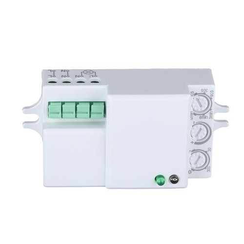 Microgolf bewegingssensor voor LED - Max 300W, 180°/360°, IP20 binnenshuis
