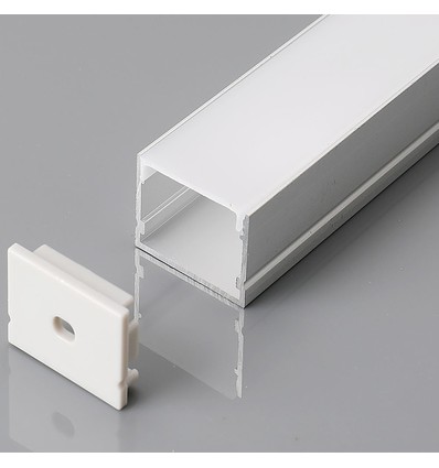 2m aluminium profiel set - LED-strip profiel, opbouwmontage, 200x3x2cm
