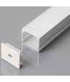 2m aluminium profiel set - LED-strip profiel, opbouwmontage, 200x3x2cm