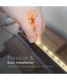10m 8W/m spatwaterdichte LED strip - 24V, IP65, 120 LED per meter, 6500K