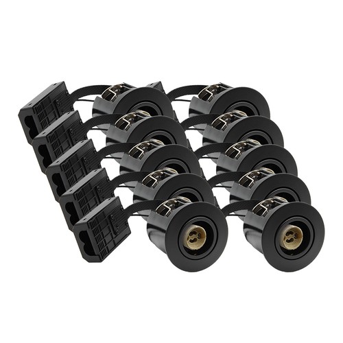10 stuks inbouwspot Inno88 - GU10, zwart, IP44, geschikt voor isolatie