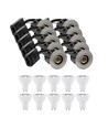 10 stuks inbouwspot Inno88 - Inclusief 6W RA97 GU10, geborsteld aluminium, IP44, goedgekeurd voor isolatie