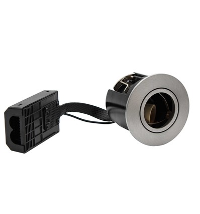 GU10 inbouwspot Inno88 - Geborsteld alu, IP44, geschikt voor installatie in isolatie