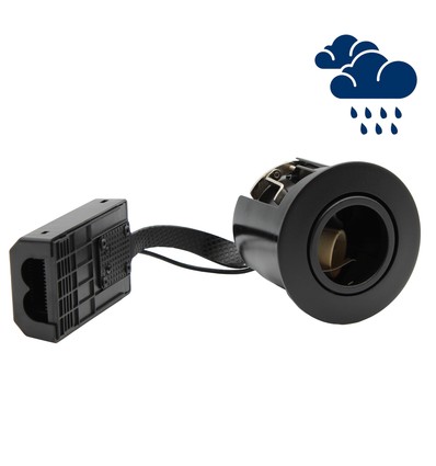 GU10 inbouwspot Inno88 Buiten - Zwart, IP44, geschikt voor installatie in isolatie