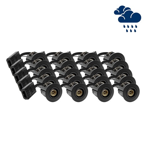20 stuks GU10 inbouwspot Inno88 Buiten - Zwart, IP44, goedgekeurd voor isolatie
