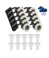 10 stuks LEDlife inbouwspot Inno88 Buiten - Inclusief 6W GU10, Wit, IP44, goedgekeurd voor isolatie