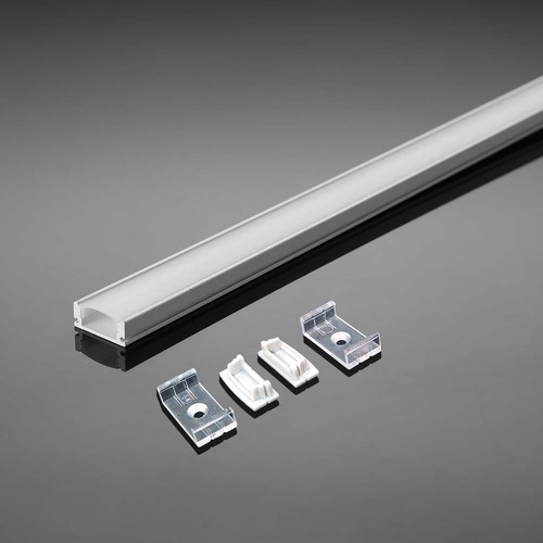 2m wit aluminiumprofiel set - LED-strip profiel, opbouwmontage, 200x2,35x1,04cm