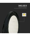 200W LED high bay, 120lm/W - IP65, 4000K, Ø31cm, zwarte afwerking