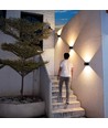 Wandlamp op zonne-energie - IP54, zwart, up/down, verstelbare stralingshoek, schemersensor