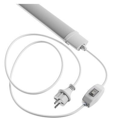 150cm 45W LED-armatuur - IP65, m. stekker en schakelaar, 2m kabel + stekker, aan/uit
