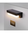Solar CCT wandlamp - IP54, 3 lichtkleuren, zwart, vierkant, schemersensor