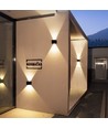Wandlamp op zonne-energie - IP54, zwart, up/down, verstelbare stralingshoek, schemersensor
