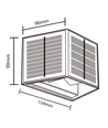Wandlamp op zonne-energie - IP54, zwart, up/down, verstelbare stralingshoek, schemersensor