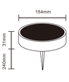 Solar tuinlamp - IP65, schemersensor, grondspies/wandmontage