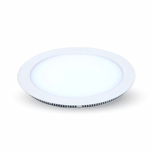22W Ø24cm LED inbouwpanel - Gat: Ø22 cm, Afmeting: Ø24 cm, witte rand, ultra-slim design