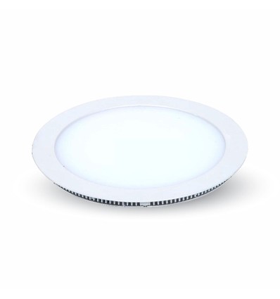 22W Ø24cm LED inbouwpanel - Gat: Ø22 cm, Afmeting: Ø24 cm, witte rand, ultra-slim design