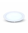 22W Ø24cm LED inbouwpanel - Gat: Ø22 cm, Afmeting: Ø24 cm, witte rand, ultra-slim design
