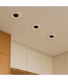 18W Ø10,6cm Anti-verblinding CCT Downlight RA90 - Zaaggat: Ø9,5 cm, Afmetingen: Ø10,6 cm, 3 lichtkleuren, wit front, Honeycomb
