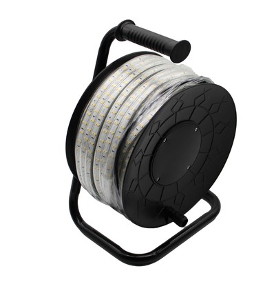 50m LED-werkverlichtingsstrip op haspel ECO - 230V, IP67, 120 LED/m, 9W/m, 1320 lm/m