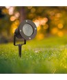 GU10 tuinspot met grondpen - aluminium behuizing, zwart, IP65