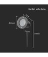 GU10 tuinspot met grondpen - aluminium behuizing, zwart, IP65
