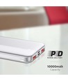 10000mAh Powerbank, 22.5W - Ultra slim, aluminium, wit, fast charger
