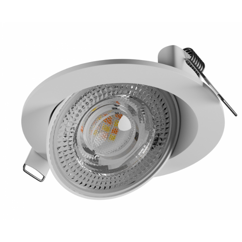 6,5W Ø8,2cm MOBILO LED inbouwspot - 130lm/W, CCT, 36° kantelbaar, witte rand