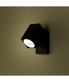 GU10 wandlamp met verstelbare kop - IP44 buiten, zwart, aluminium, zonder lichtbron
