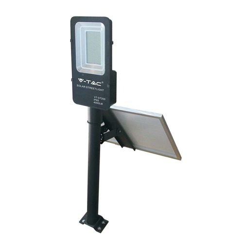 50W Solara LED straatverlichting met zonnepaneel - 4000lm, IP65, 4000K, incl. afstandsbediening en batterij