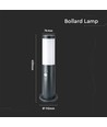 Paaltjeslamp met PIR-sensor E27 - Roestvrijstalen behuizing (45 cm), Grijs, IP44