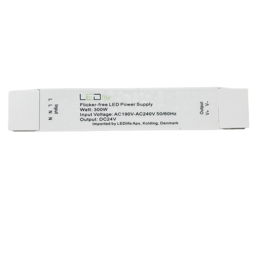 300W / 24V DC voeding - 12.5A, IP20 binnen, Flicker free