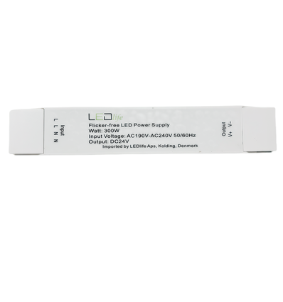 300W / 24V DC voeding - 12.5A, IP20 binnen, Flicker free