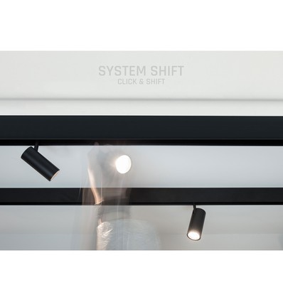SHIFT Spot M - licht 44x157x178mm, 10W, 24°, zwart, DALI