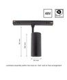 SHIFT Spot M - licht 44x157x178mm, 10W, 24°, zwart, DALI