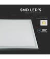 60x60 LED-paneel, 40W - Hoogte: 12,5mm, 124lm/W, witte rand
