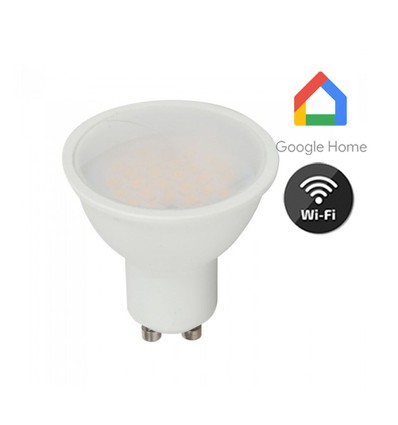 V-Tac 5W Smart Home LED-lamp - Tuya/Smart Life, werkt met Google Home, Alexa en smartphones, GU10 Spot