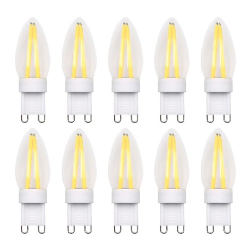 10 stuks G9 2W dimbare lampen - 2700K, Filament LED