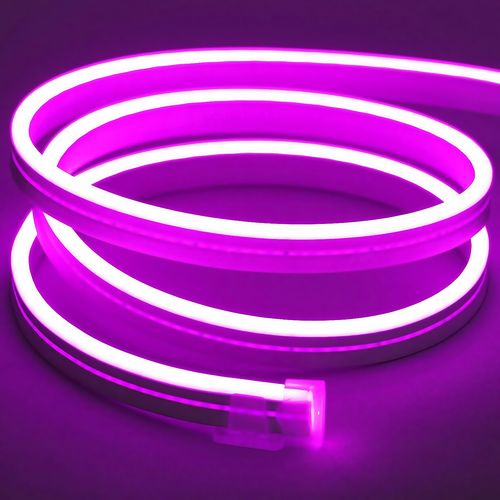 8W per meter Paars 8x16 CLIP-ON Neon Flex LED - 24V DC, IP67